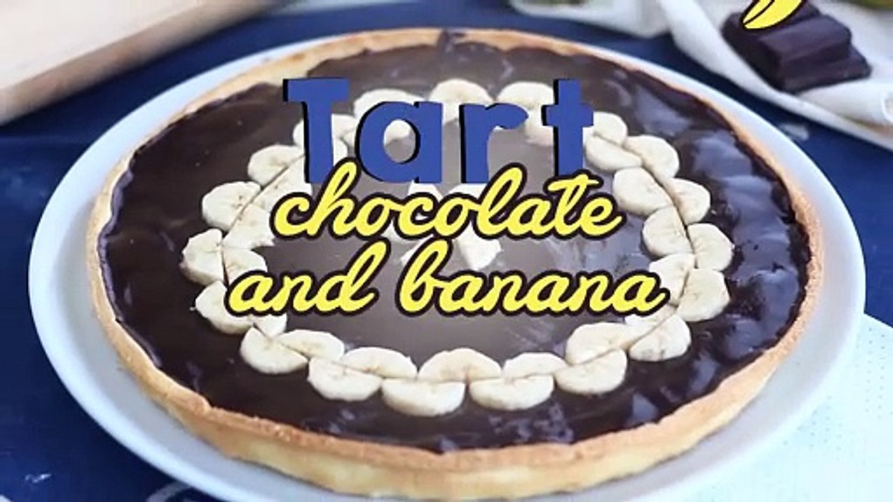 Chocolate banana tart (step by step)