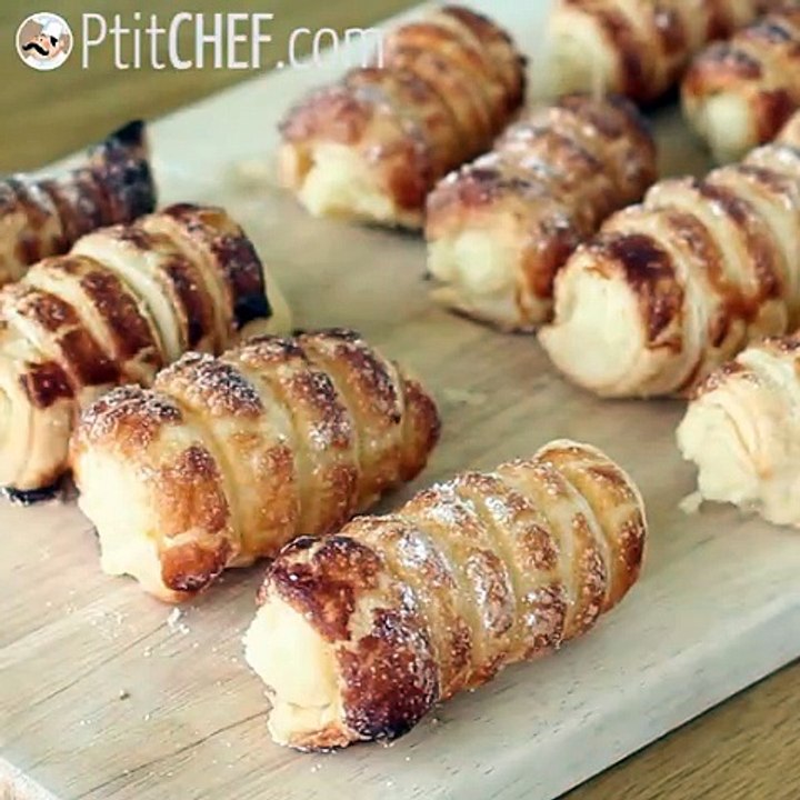 Cannoli à la crème pâtissière vanille