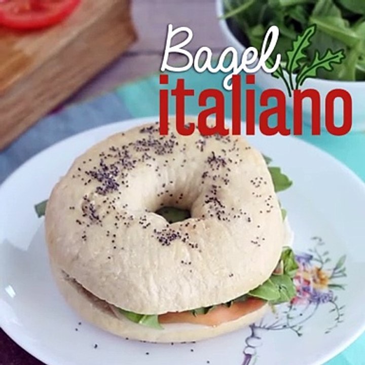 Bagel italiano, fácil e rápido