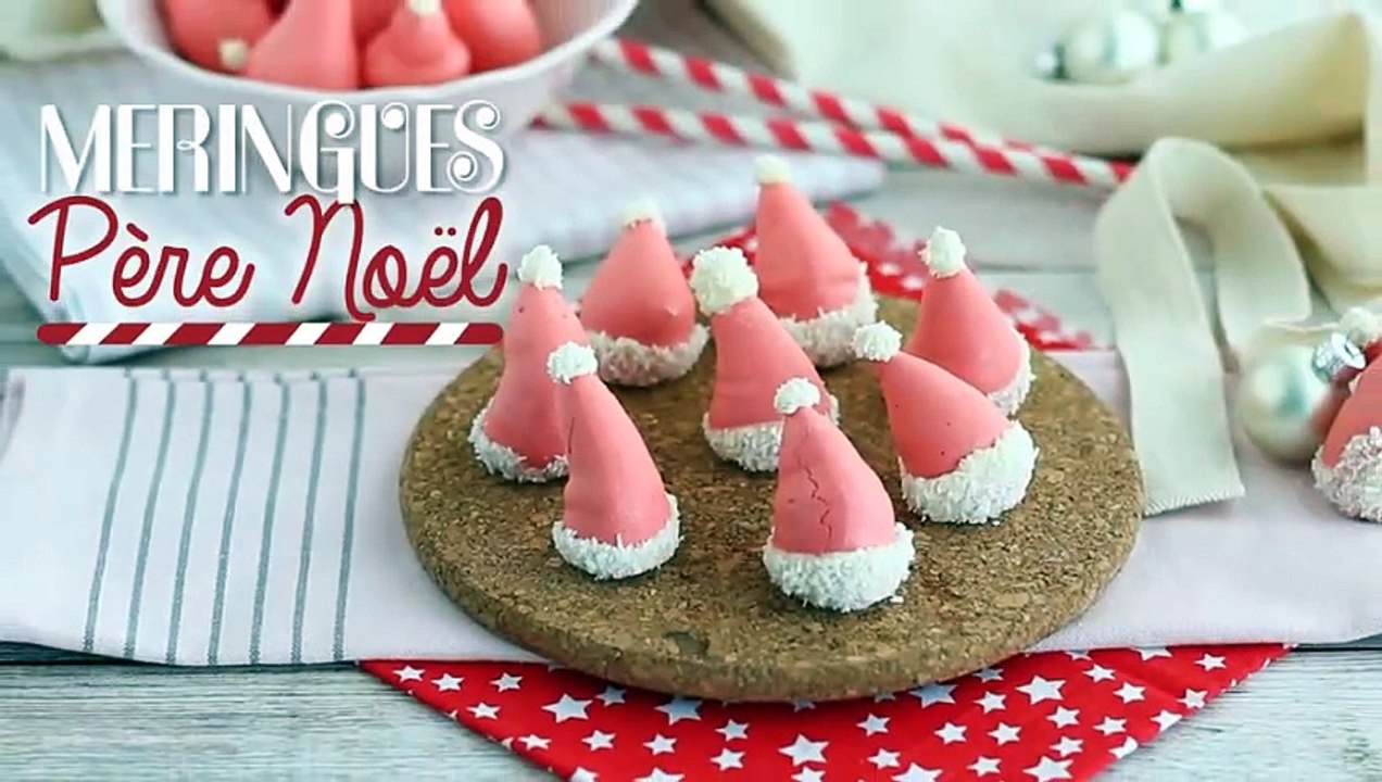 Meringues bonnets de père noël