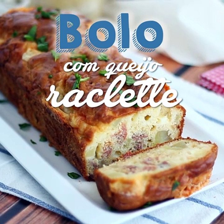 Bolo salgado, bolo com queijo raclette