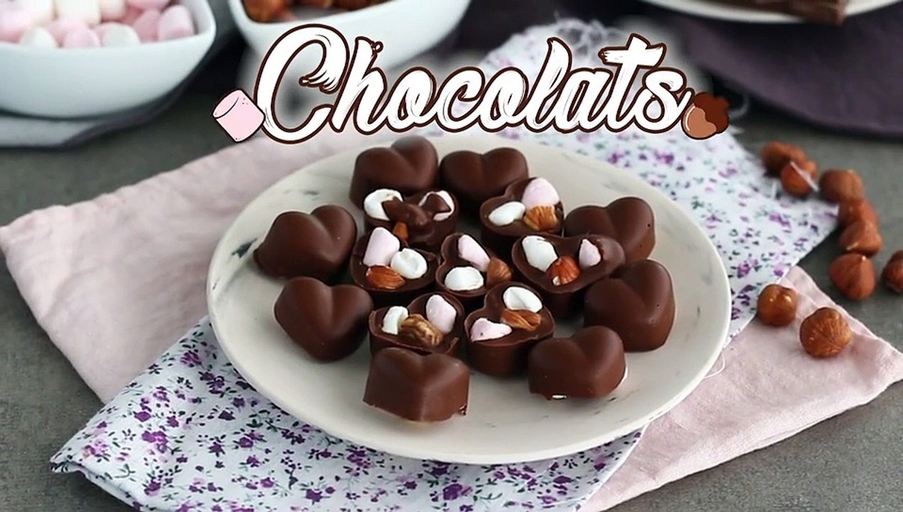 Chocolats aux marshmallows et aux noisettes