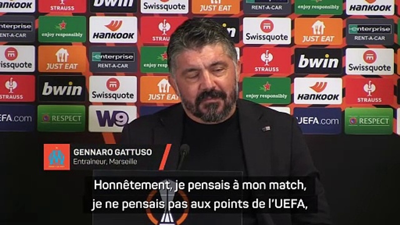 Gattuso : "Je pensais au stress du match, pas aux points UEFA”