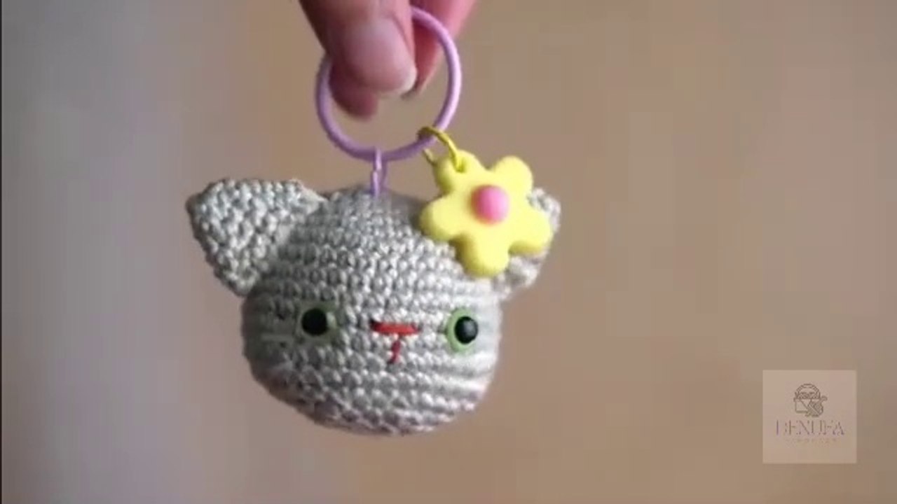 Cats keychain crochet Simple
