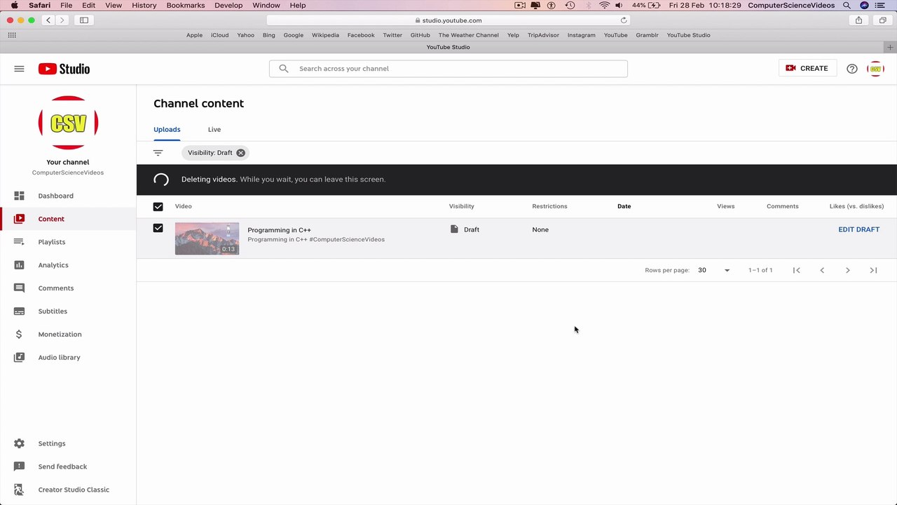 How to USE YouTube - Delete a Draft Video on YouTube Studio | Tutorial 21
