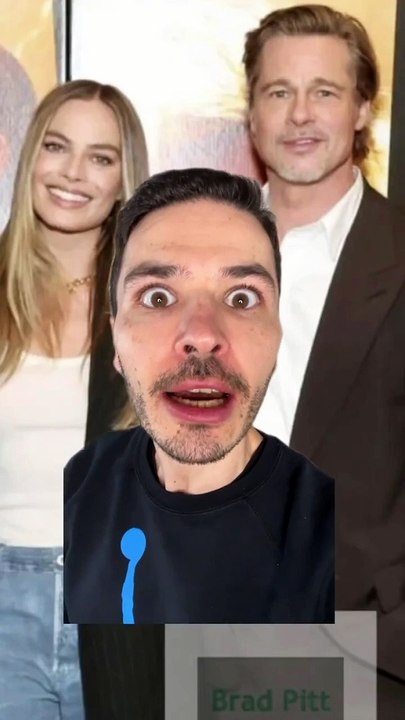 MARGOT ROBBIE KISS BRAD PITT 