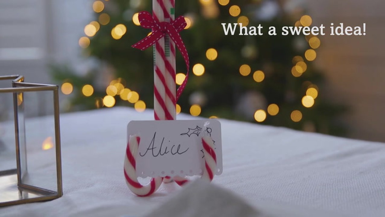 How To Make A Christmas Candy Cane Name Holder | Ideal Home