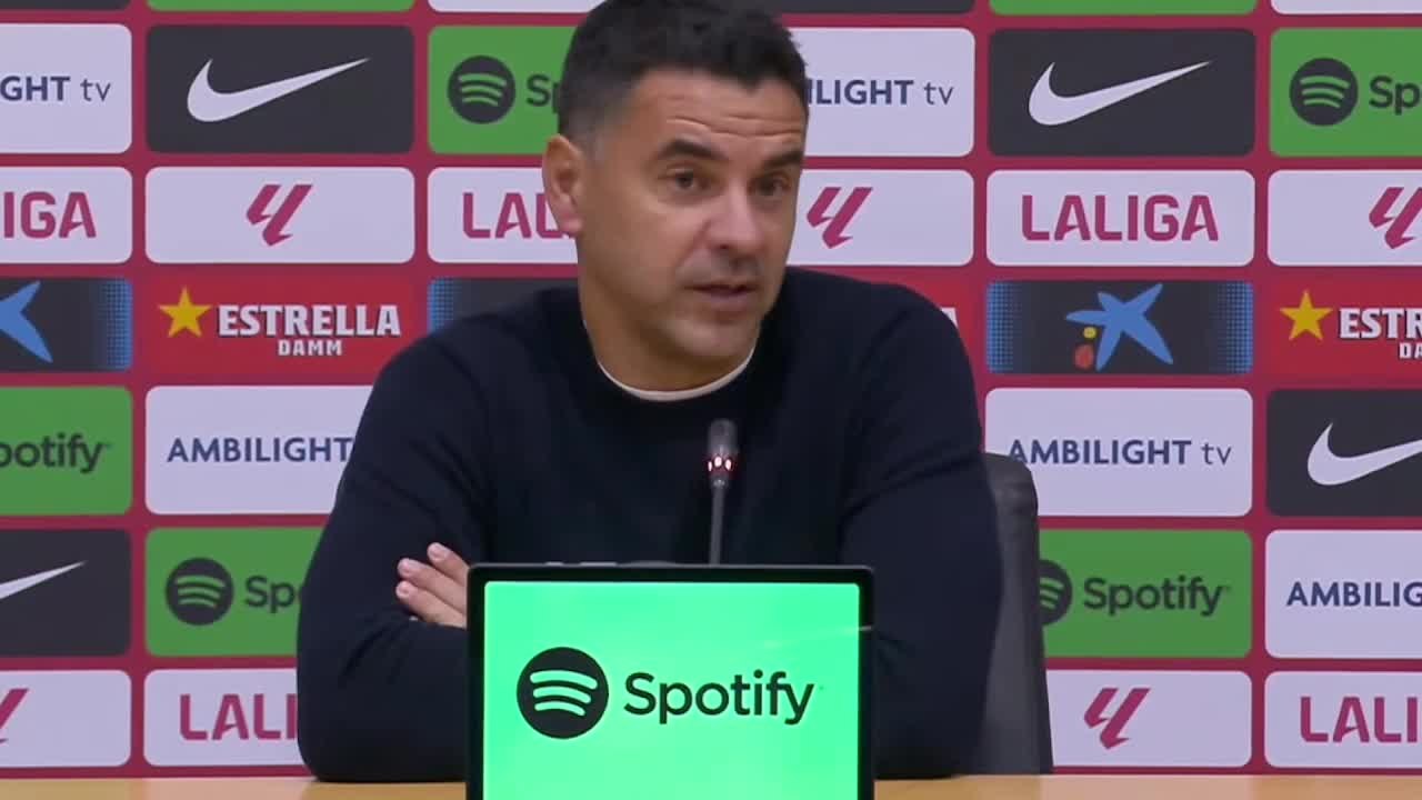 Rueda de prensa de Míchel, Barcelona 2 - Girona 4
