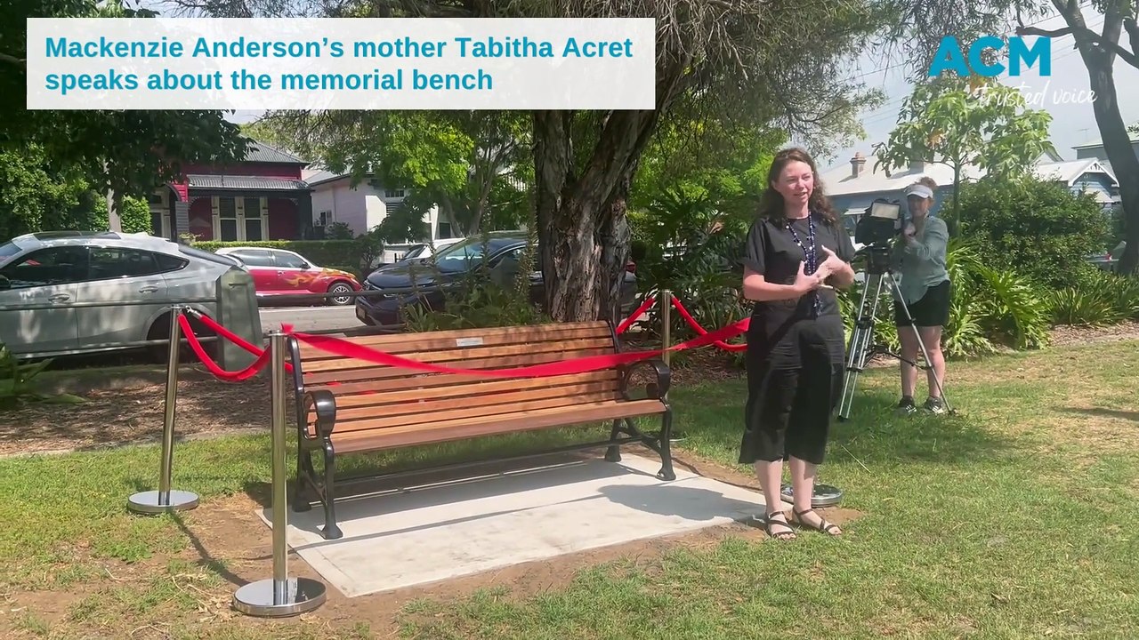 Mackenzie Anderson memorial bench -Gregson Park - Dec 23
