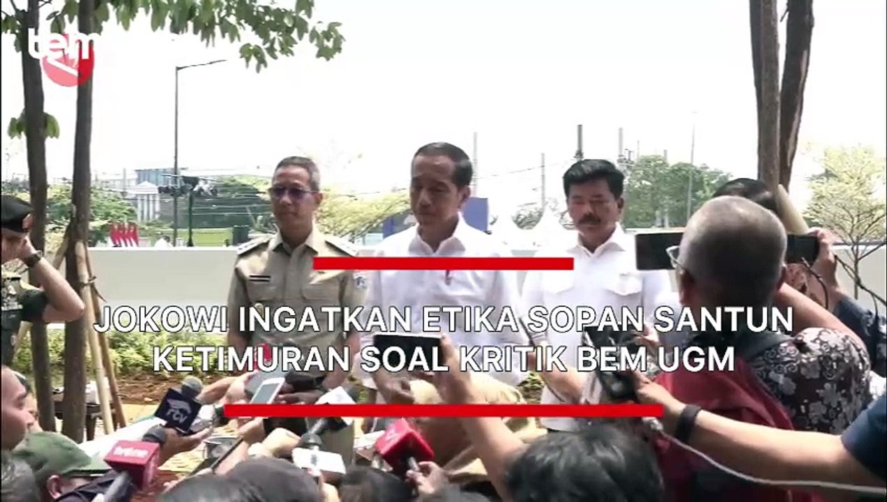 Jokowi Ingatkan Etika Sopan Santun Ketimuran Soal Kritik BEM UGM