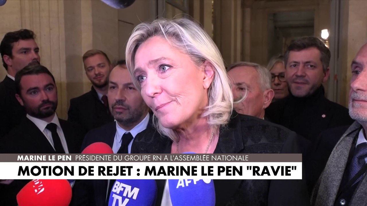 Motion de rejet : Marine Le Pen «ravie»