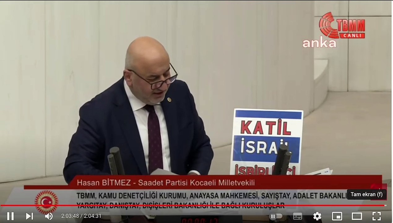 Saadet Partili Hasan Bitmez, TBMM'de konuşma yaptığı sırada bayıldı
