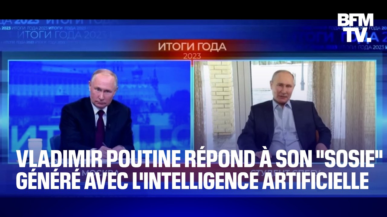 Vladimir Poutine répond à son "sosie généré