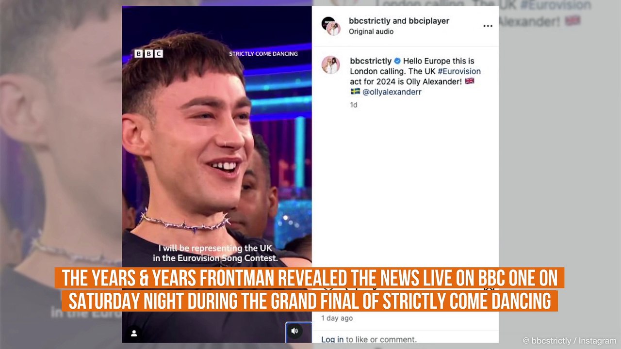Olly Alexander to compete for Britain at Eurovision 2024