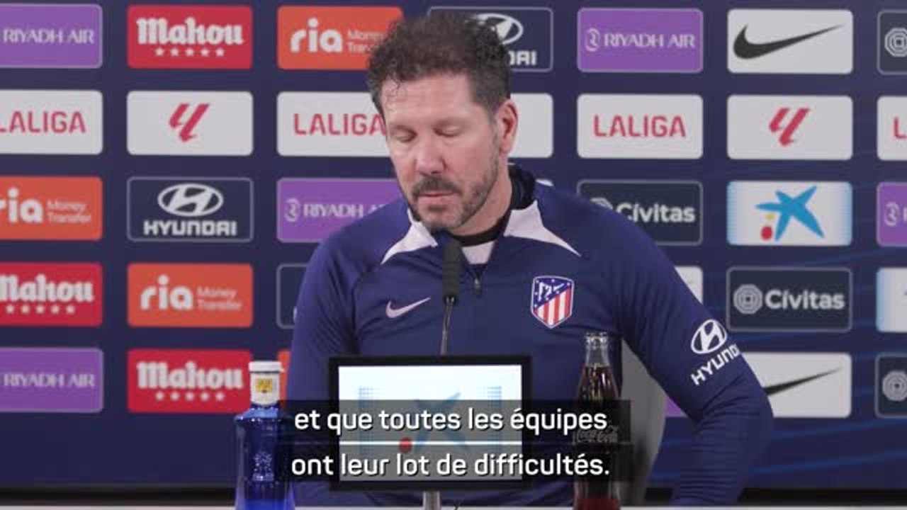 Atlético - Simeone : "L'Inter, ce sera très difficile"