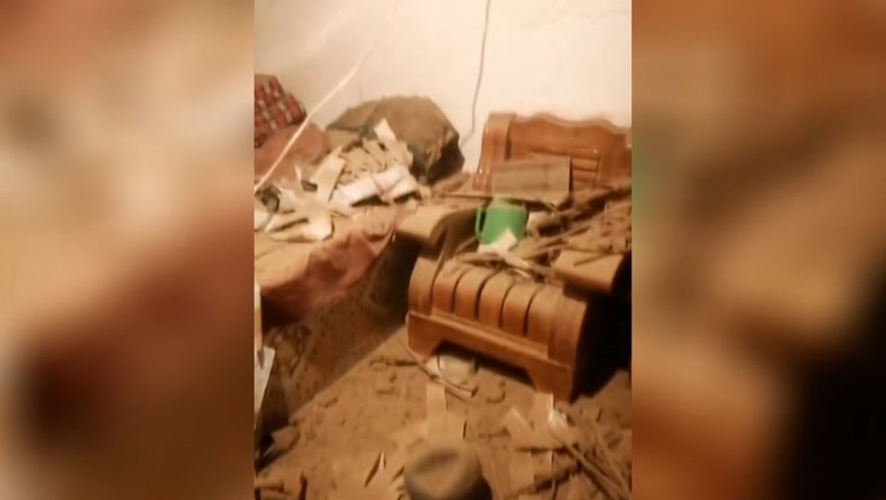 Houses collapse after 6.2-magnitude earthquake hits China