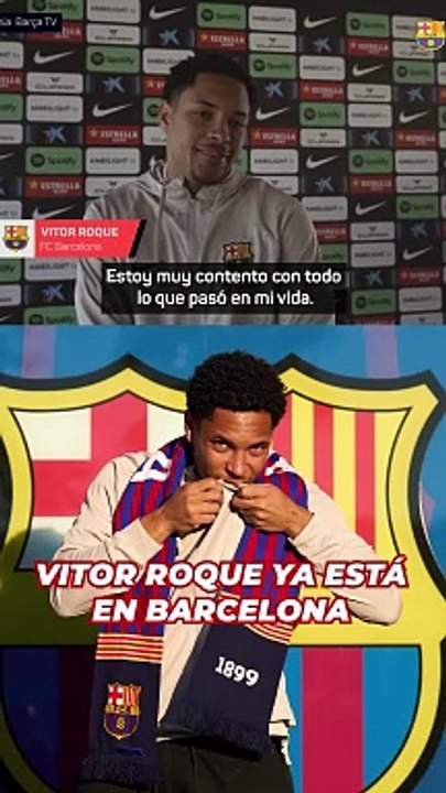 Vitor Roque: "Hoy estoy cumpliendo un sueño"