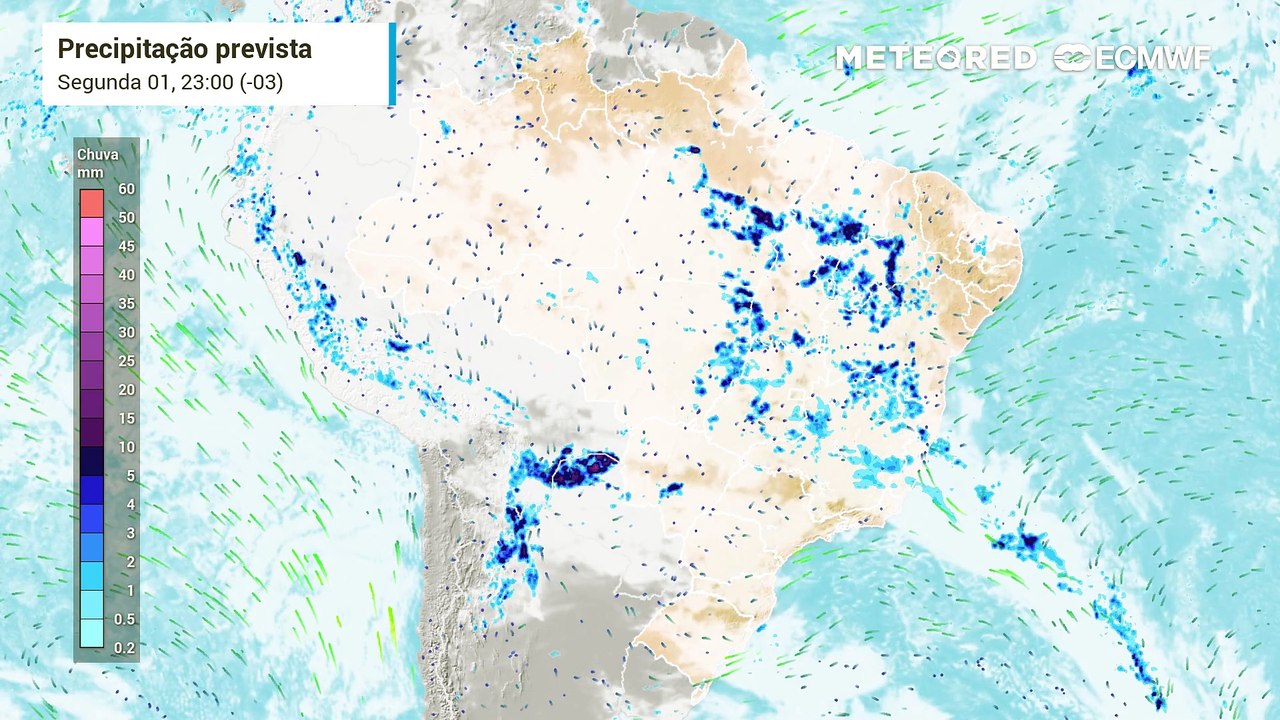 Previsão de precipitação de nebulosidade
