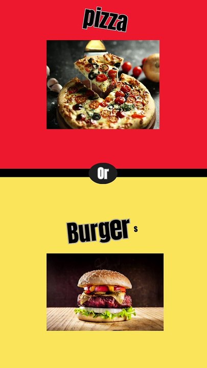 Pizza vs burgers
