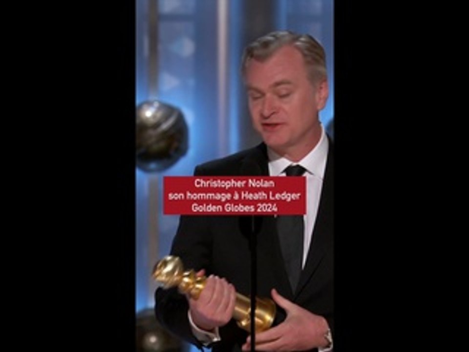 Christopher Nolan Honors Heath Ledger - Golden Globes 2024