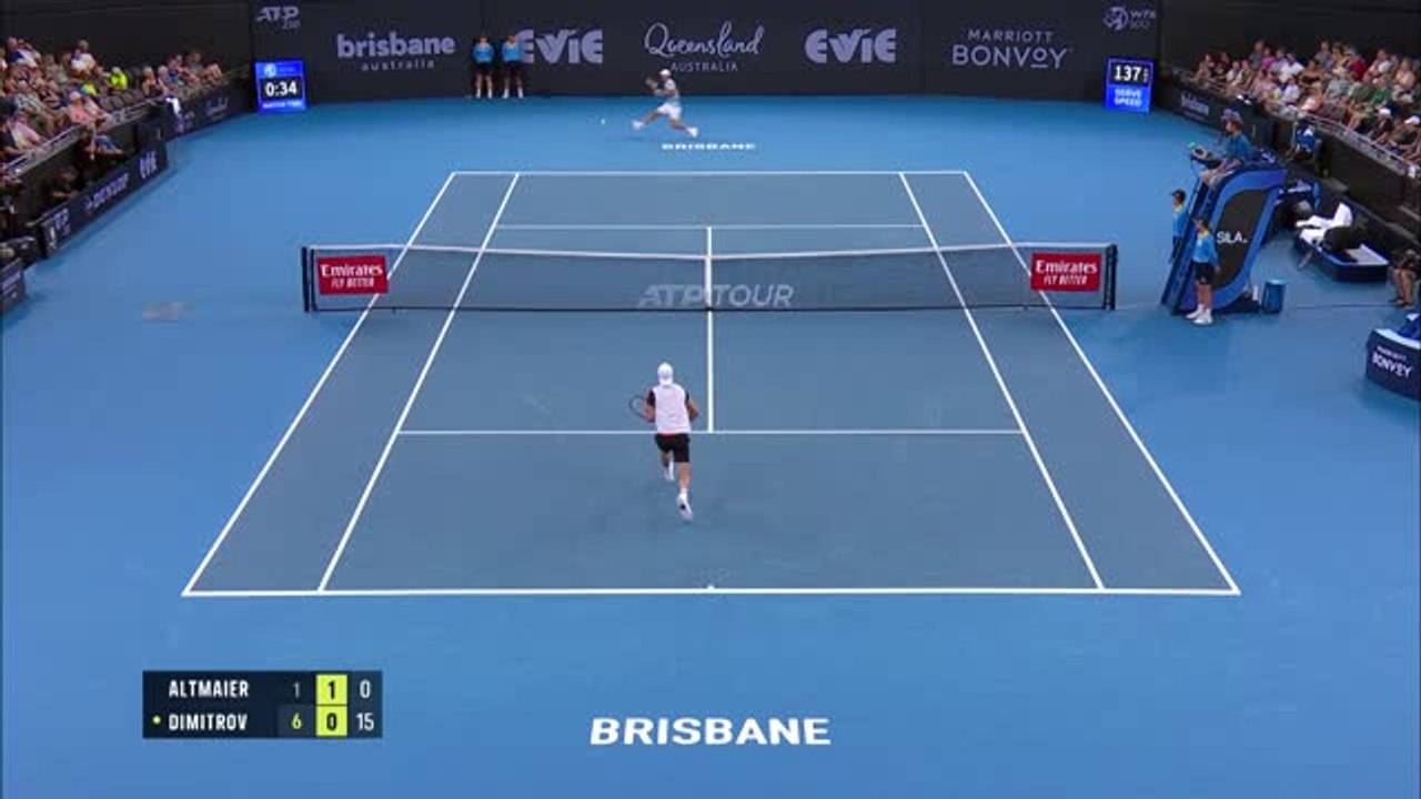 Brisbane - Dimitrov sans problème face à Altmaier