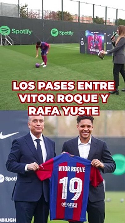 Los pases entre Vitor Roque y Rafa Yuste