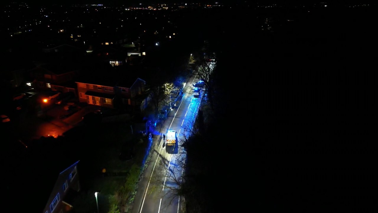 Footage shows emergency services in Shrewsbury after reports of 'brawl'