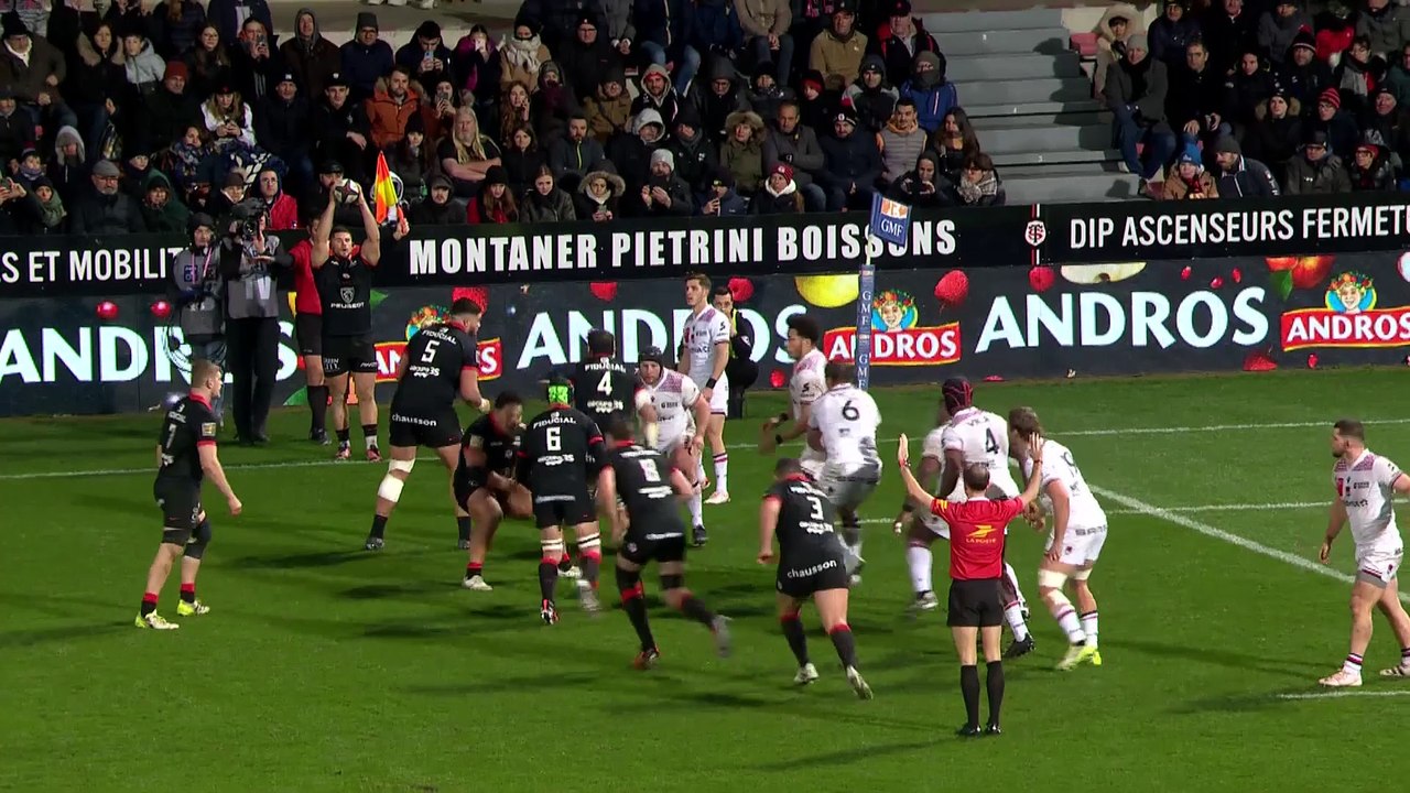 TOP 14 - Essai de Emmanuel MEAFOU (ST) - Stade Toulousain - LOU Rugby