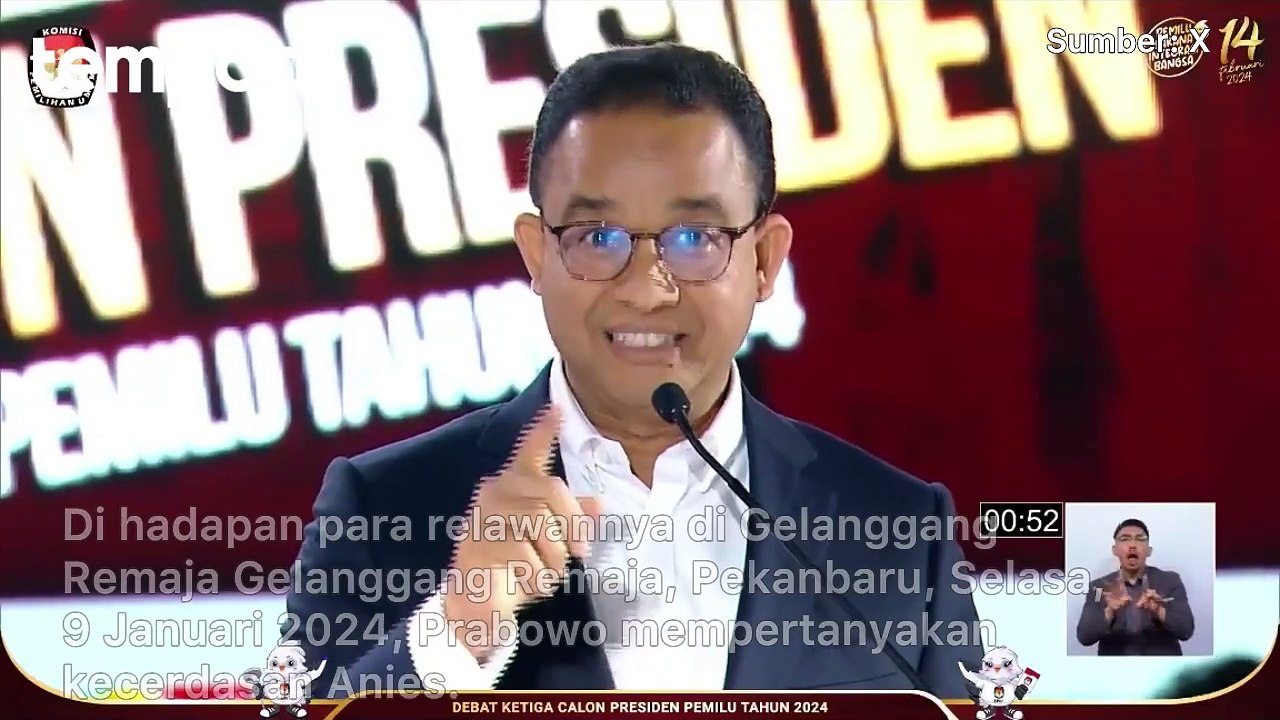 Prabowo Subianto Singgung Pertanyaan Anies Baswedan soal Lahan : Dia Pintar atau Goblok Sih?