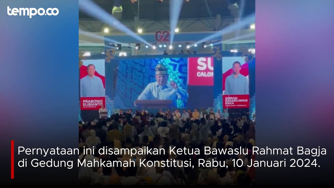 Ucapan "Goblok" Prabowo, Bawaslu Sebut Bisa Dipidana 2 Tahun Penjara