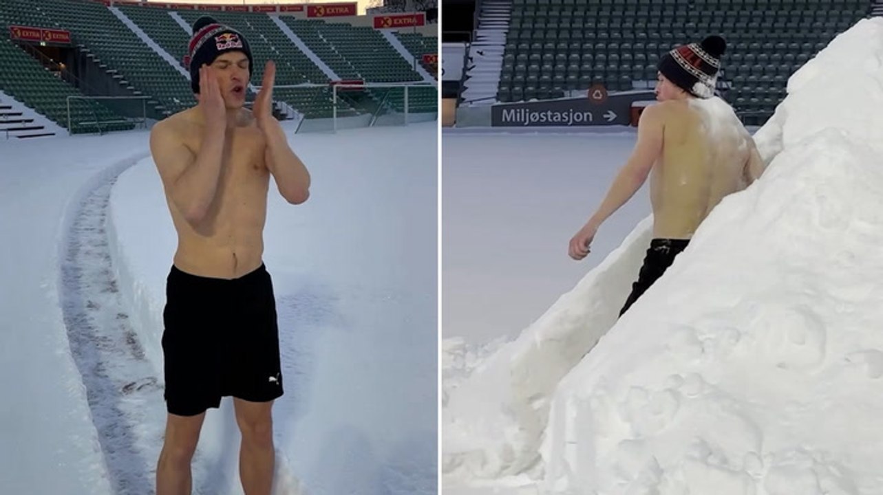 Olympic sprinter Karsten Warholm’s brutal training session in snow