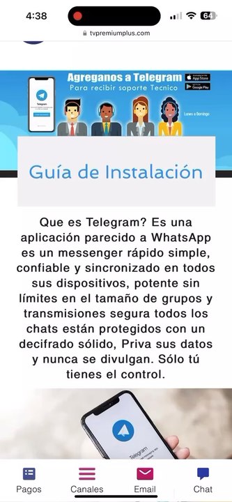 Como agregar el canal informativo y chat de soporte a Telegram.