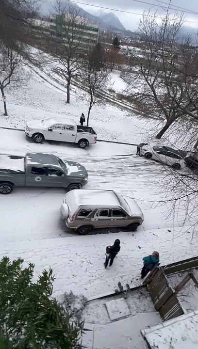 Truck Slides On Vancouver Snow