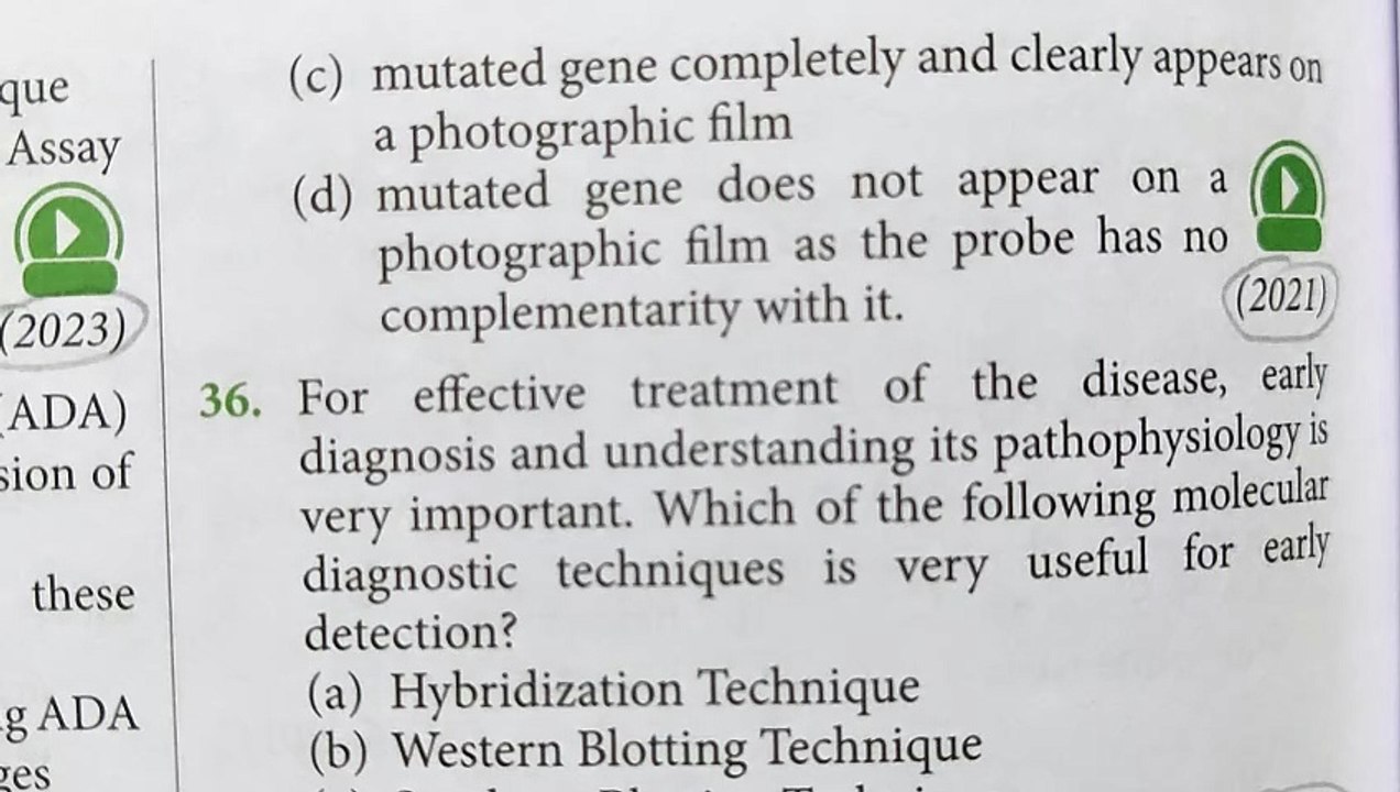 NEET 2021 MCQ Biotechnology and Its Applications
