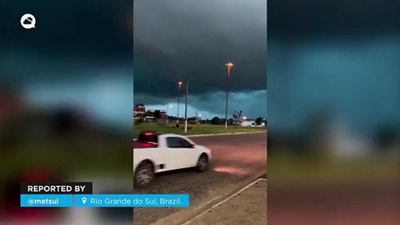 Very intense storms lash Rio Grande do Sul, Brazil