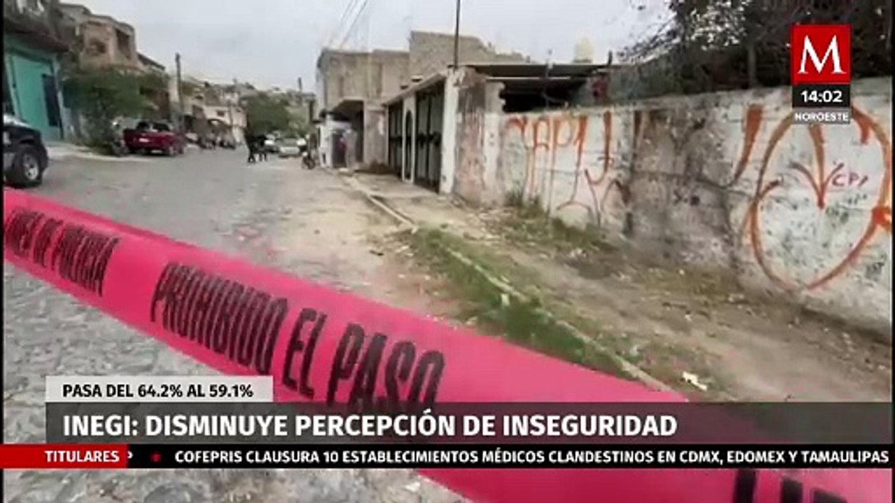 Encuesta revela que el 59.1% de la población percibe inseguridad en su localidad