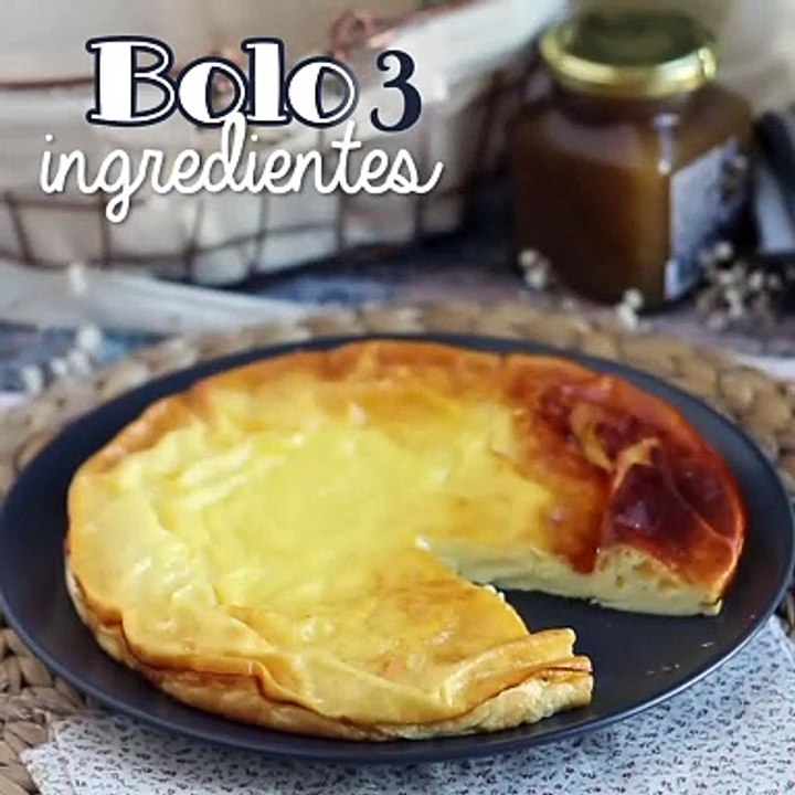 Bolo rápido e fácil com apenas 3 ingredientes