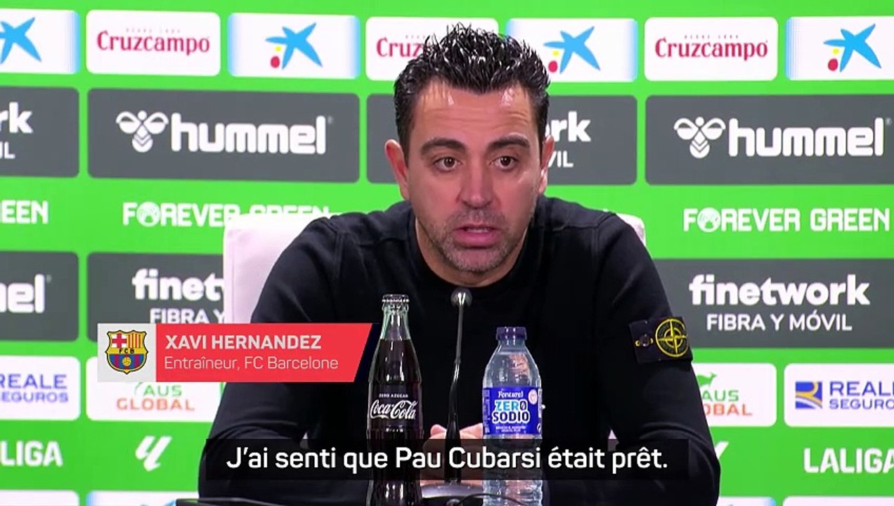 Xavi : "J'ai senti que Pau Cubarsi était prêt"