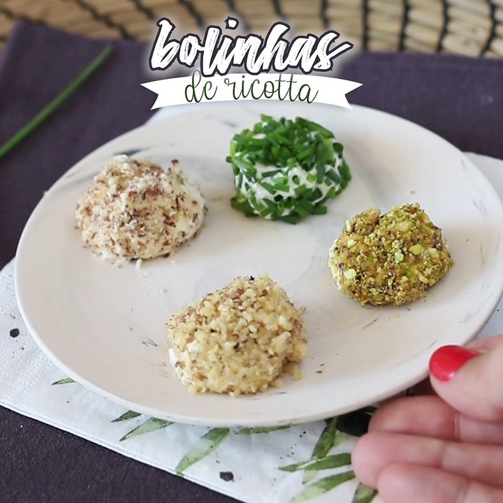 Bolinhas de ricota para aperitivo!