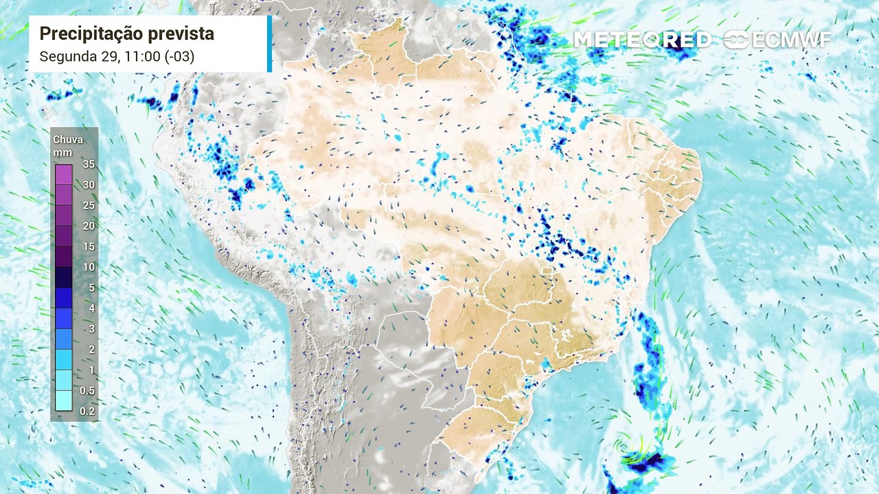 Previsão de nuvens e chuva