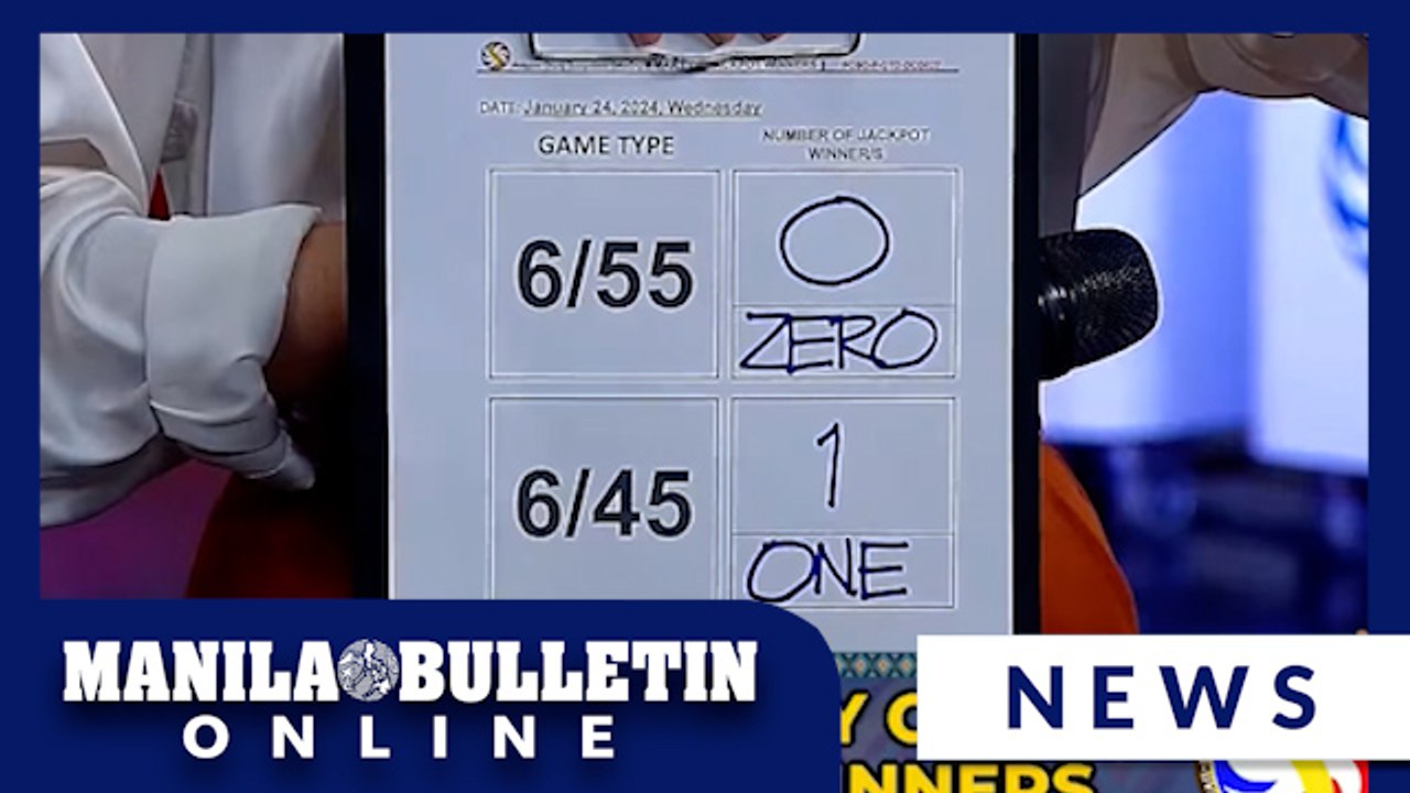 Lone bettor wins P45.6-M Mega Lotto jackpot on Jan. 24 draw