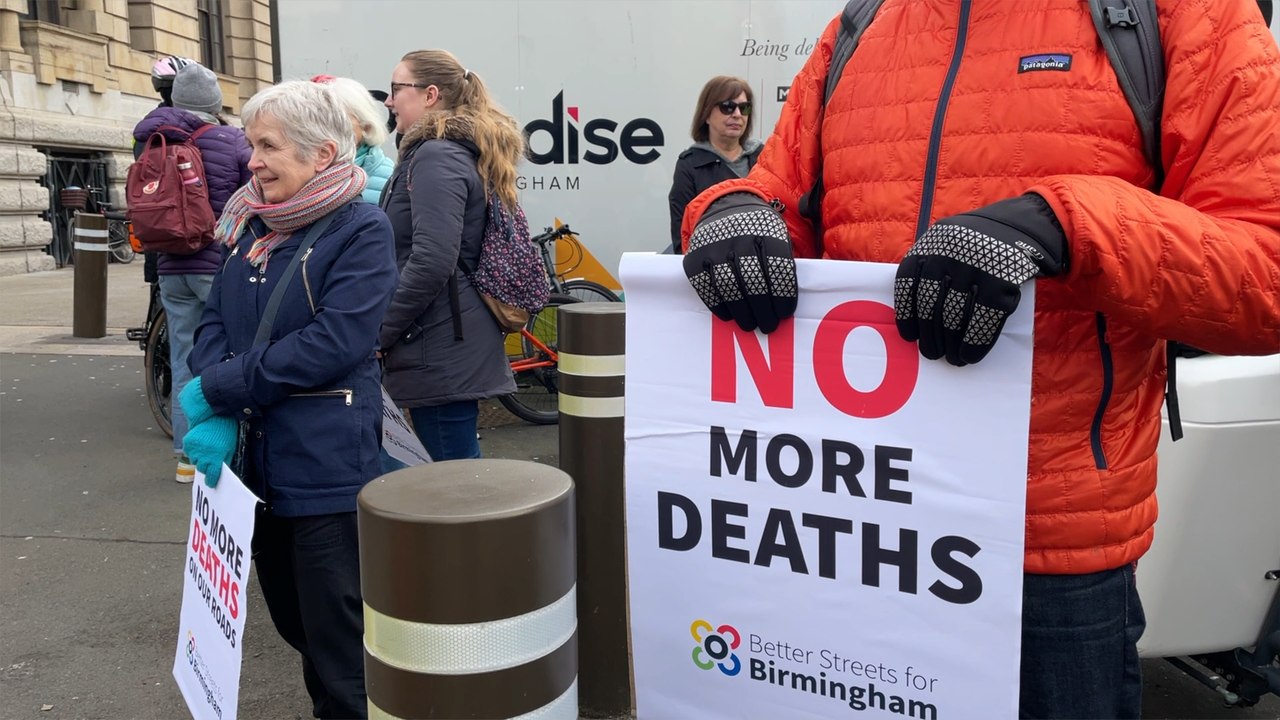 Better Streets for Birmingham protest for safer roads