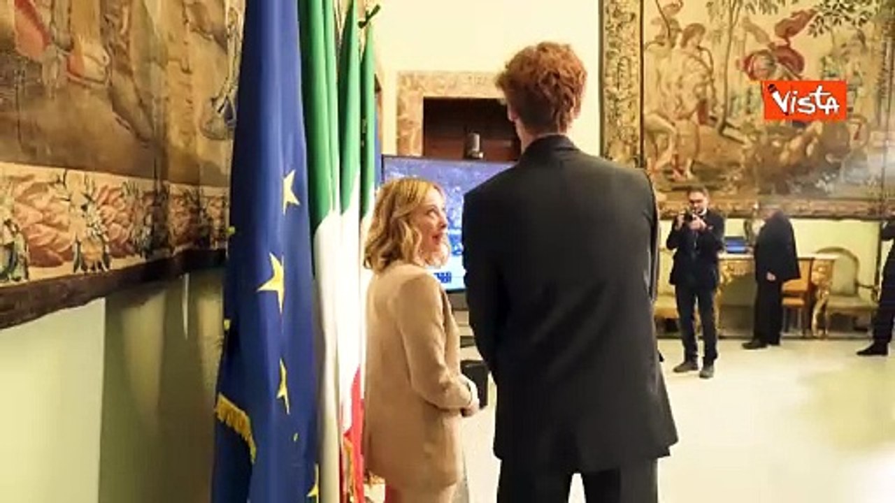 Jannik Sinner incontra la premier Meloni a Palazzo Chigi