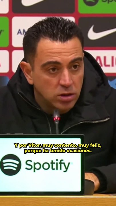 Xavi valora el primer gol de Vitor Roque