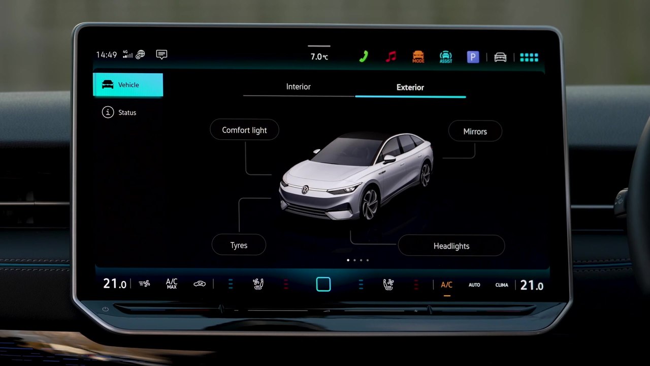 The Volkswagen ID.7 Infotainment System