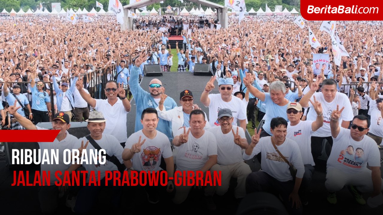 Ribuan Orang Jalan Santai Prabowo-Gibran