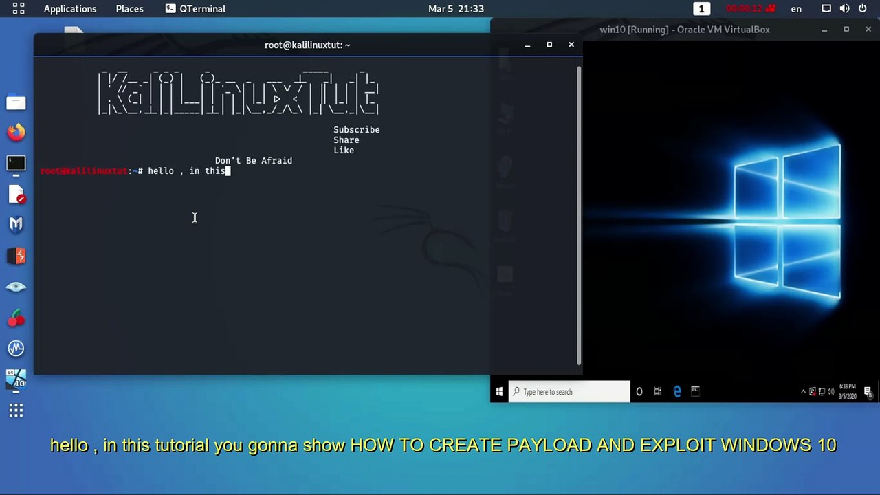 Create Payload And Exploit Windows 10