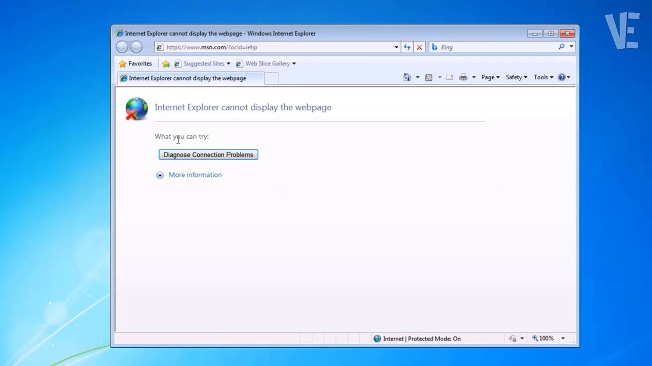 How To Fix Internet Explorer cannot display the page / Diagnose connection problems Error in Windows 7