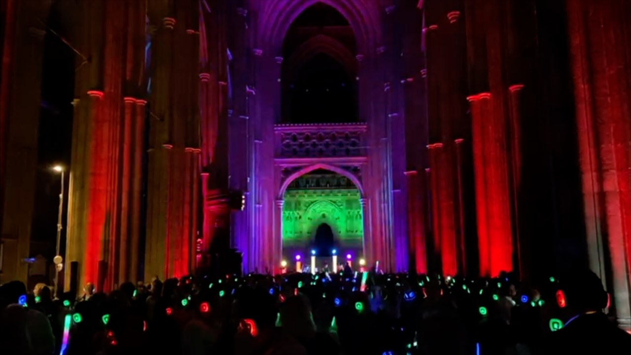 Canterbury Cathedral's 90s rave makes international headlines