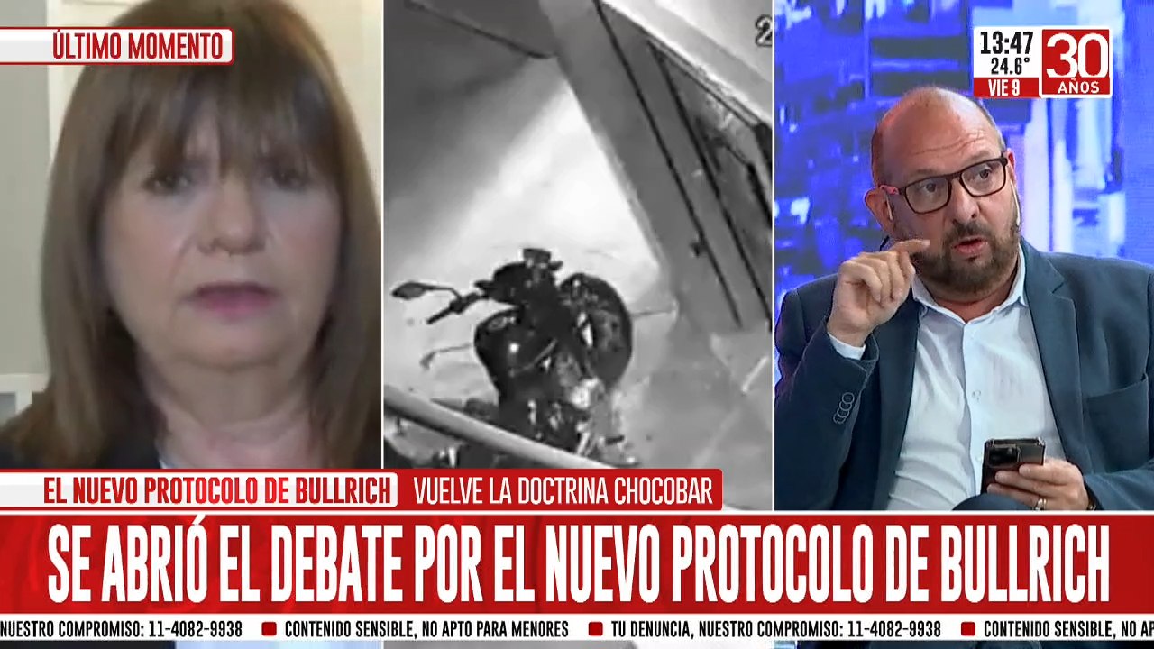 Vuelve la doctrina Chocobar: ¿Cómo es el nuevo protocolo que presentó Bullrich?